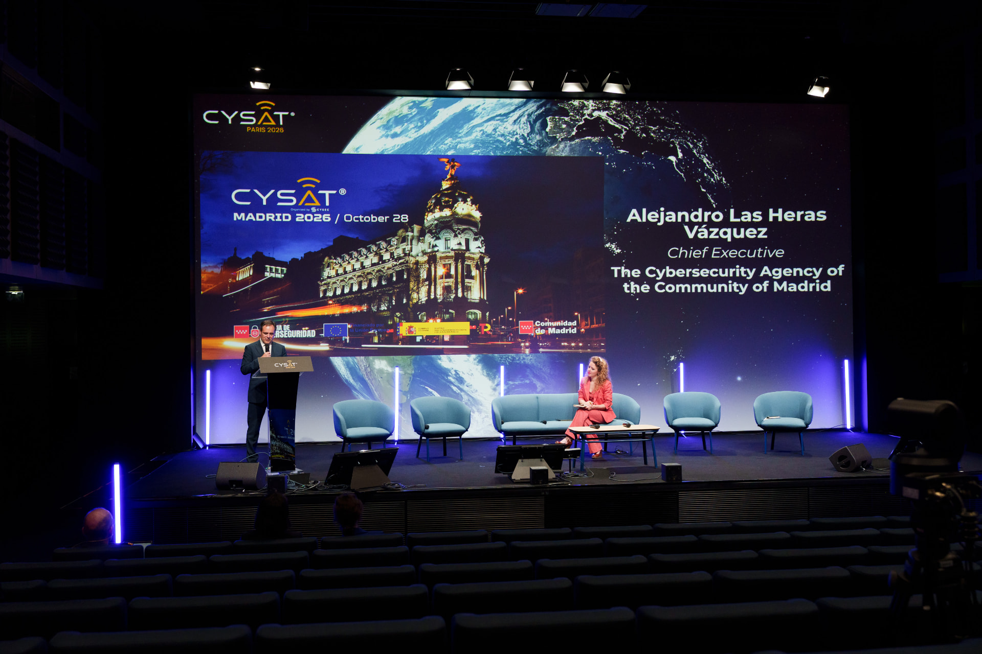 CYSAT Madrid 2026 announcement on the CYSAT Paris main stage